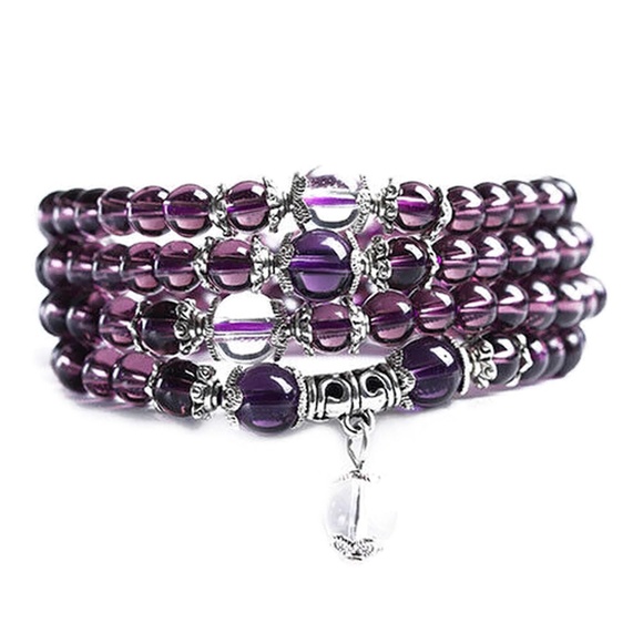 Lirrio's Closet Jewelry - Amethyst Bead Bracelet or Necklace NWT-